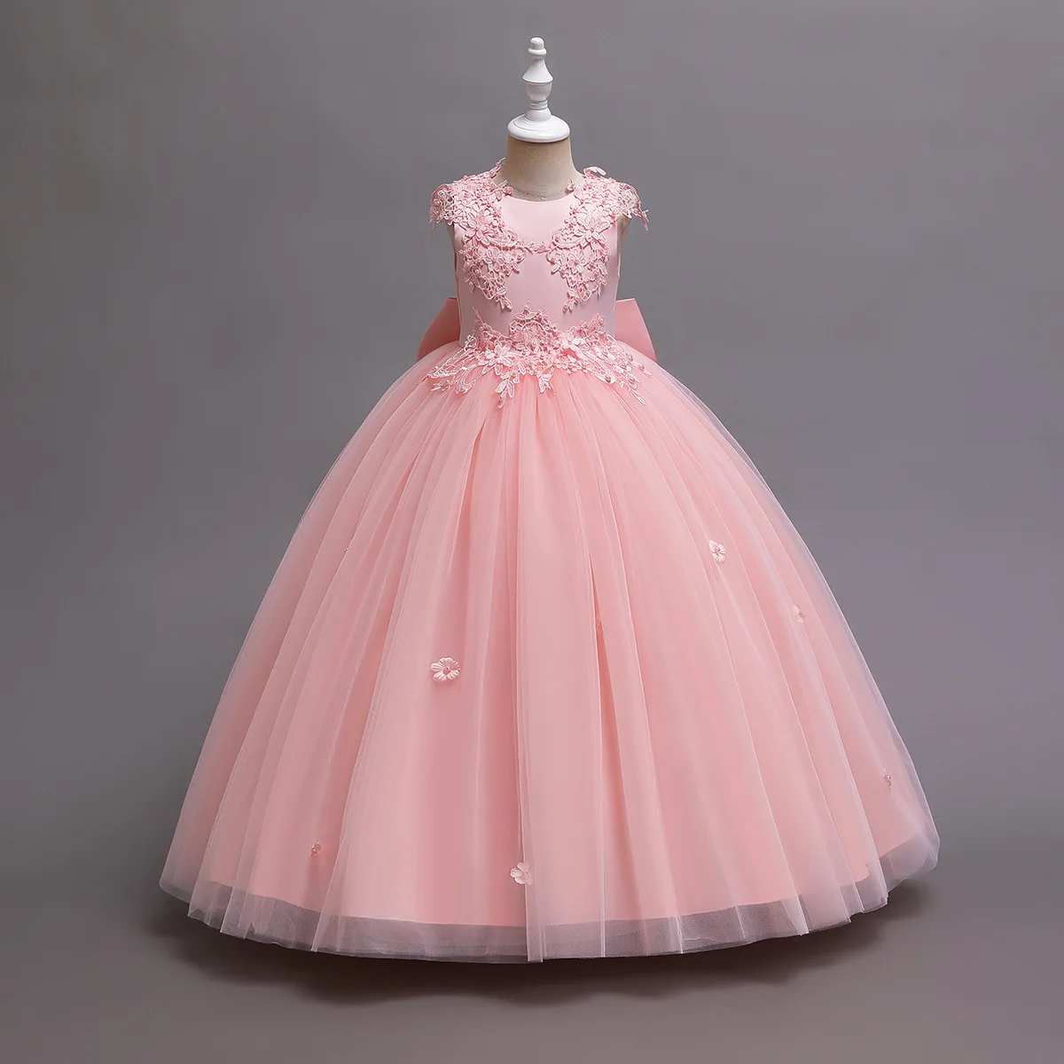 

Summer Flower Girl Dresses for Weddings Lace Sleeveless Kids Bridesmaid Dresses Fashion Children Girls Party Dress 5-14 Years