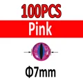 100pcs Pink 7mm