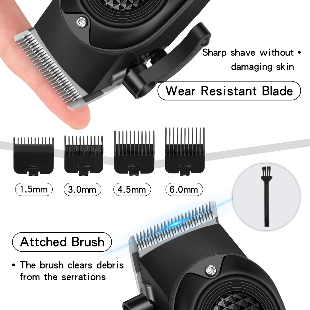 

Professional USB Rechargeable Hair Clipper & Beard Trimmer, Cordless, Ideal Gift For Men