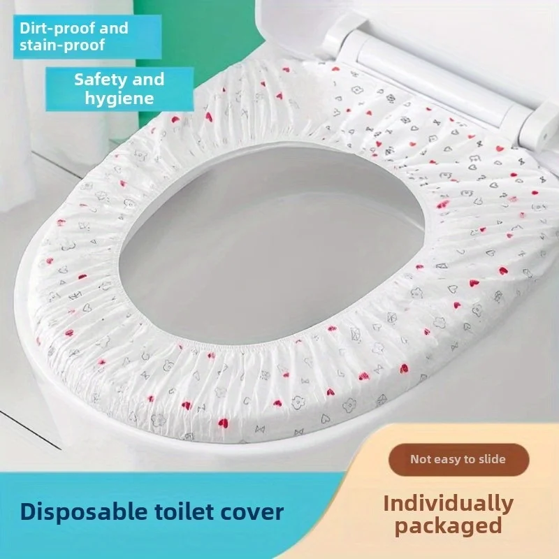 20pcs Printed double-layer disposable toilet seat cover, portable toilet seat cover for business travel