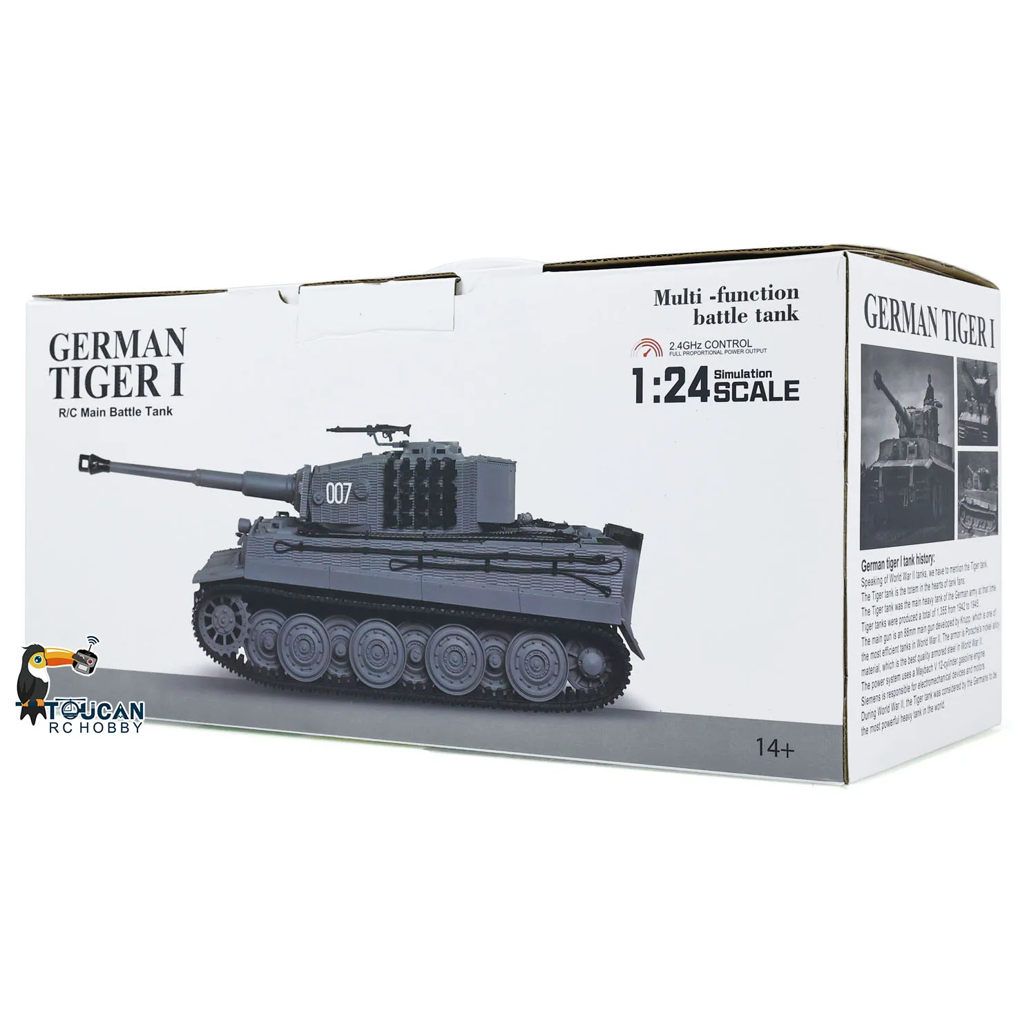 1/24 Taigen RC バトルタンク タイガー I ラジコン軍用戦車 赤外線戦闘