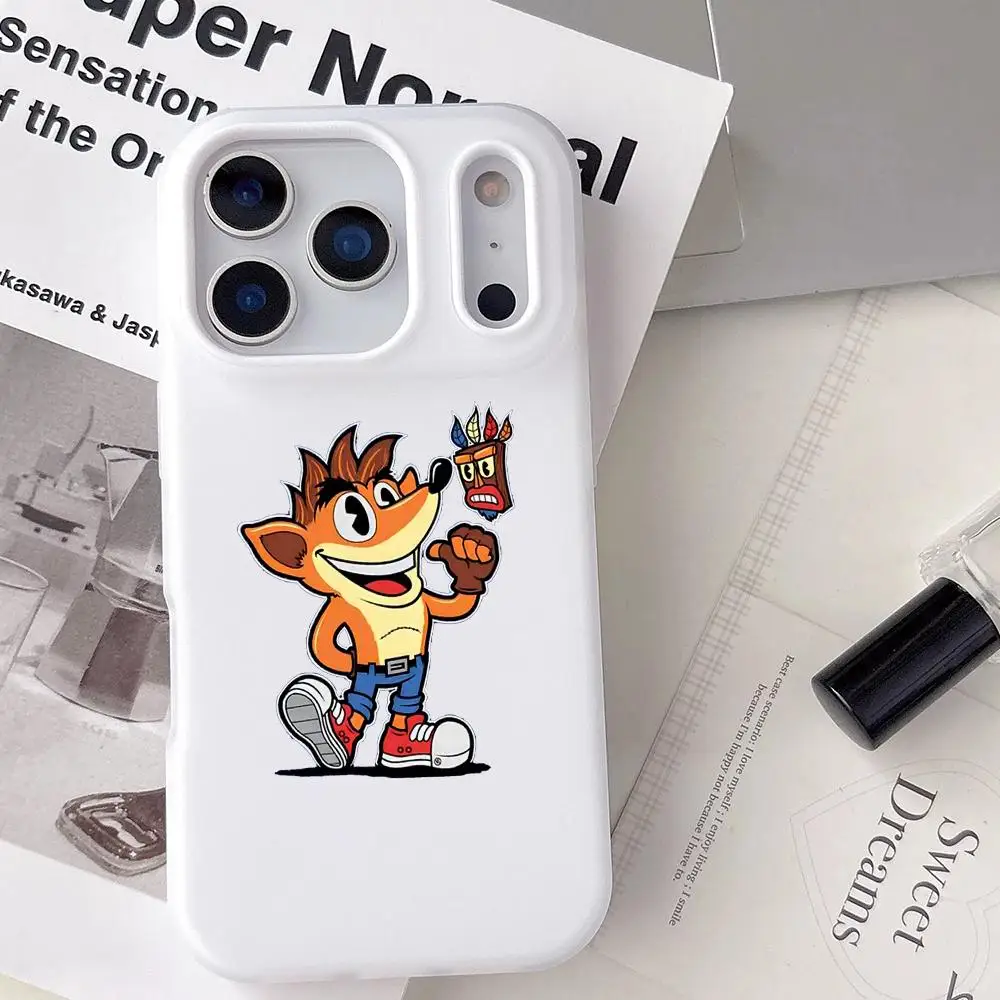 C-Crash B-Bandicoot Phone Case For iPhone 17 16 15 14 13 12 11 Pro Max Plus Mini Case Clear Jelly Shockproof Soft Cover