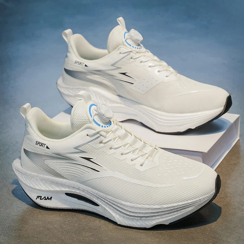 

Men's lightweight casual sneakers fours seasons new soft sole breathable outdoor racing running shoes Carbon speed sports shoes