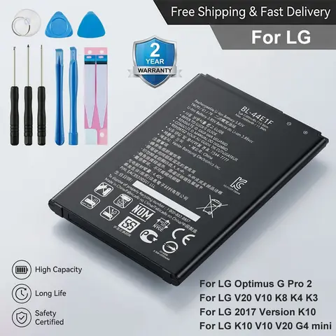 High Capacity Battery For LG V20 V10 K8 K4 K3 Optimus G Pro 2 BL-44E1F BL-47TH BL-48TH BL-45B1F BL-45F1F BL-46G1F BL-45A1H