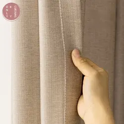 Cotton Linen Curtains for Living Room Curtains for Bedroom Balcony French Windows Fabric