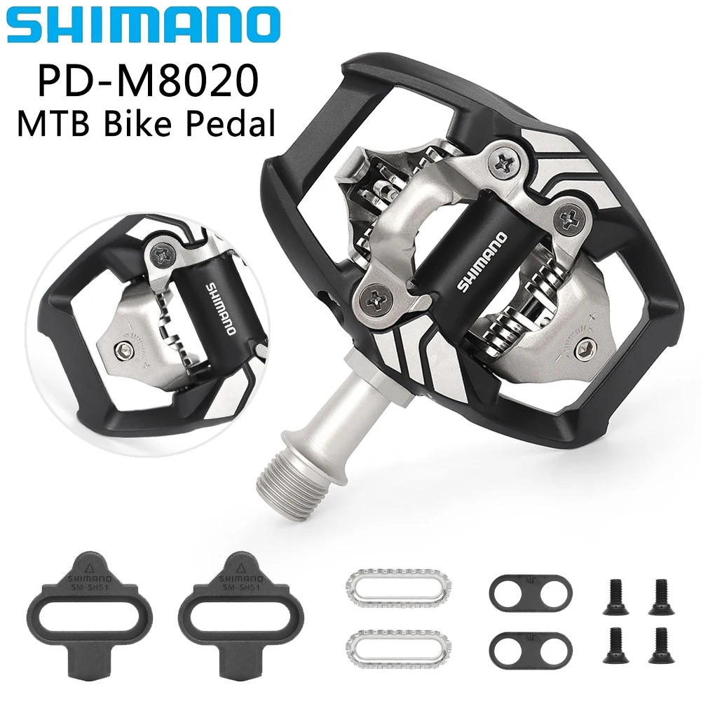 

SHIMANO PD M8020 Dual Sided MTB Bike Race Pedal with SM-SH51 Aluminum Alloy Mountain Bike Pedal Original Bicycle Parts