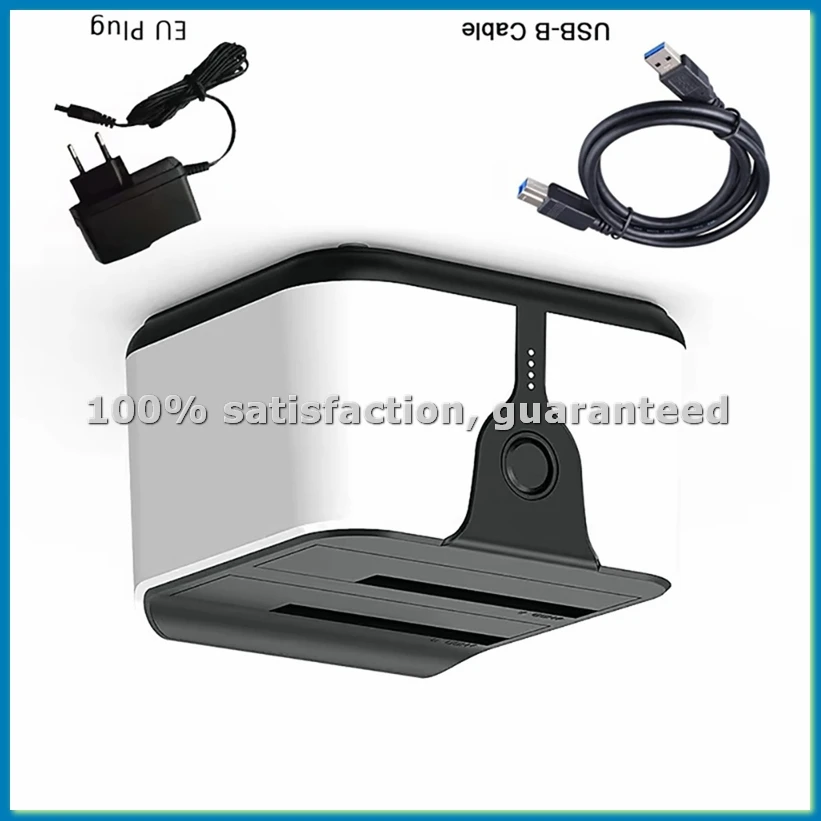 

Dual Bay HDD Docking Station One Click Offline Clone SATA to USB 3.0 HDD Docking Station for 2.5/3.5inch SSD HDD EU Plug-VVNB