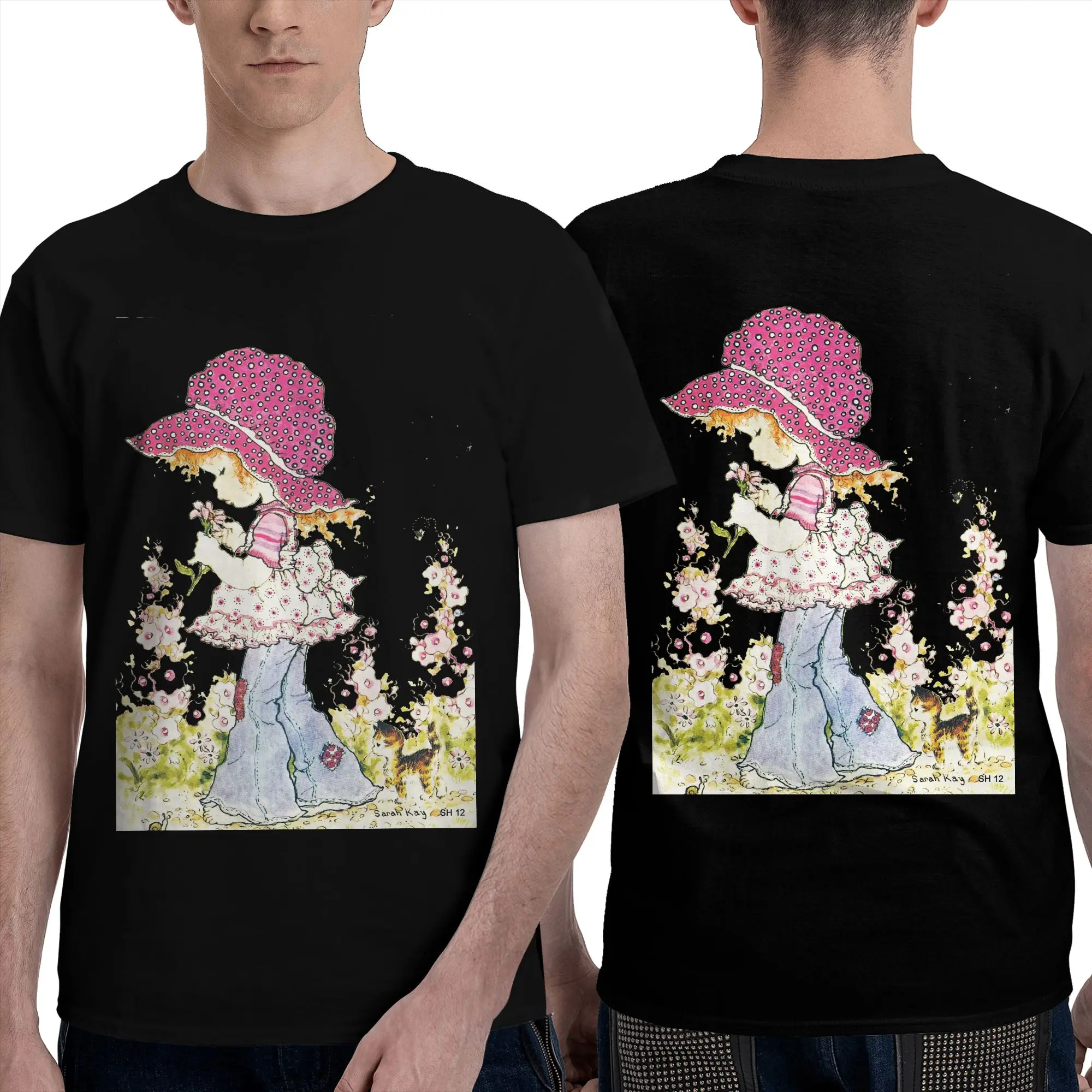 100% Cotton Sarah Kay Girl T-Shirt Men's Double Sided T Shirt Men Round Neck Summer Shirts Tops S-6XL
