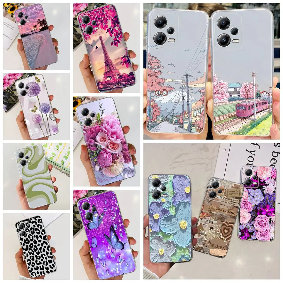 Soft Case For Xiaomi Poco X5 Pro Cases Cover Transparent fashion Pating Print Back Bumper For Xiomi PocoX5 5G X5Pro Rubber Etui