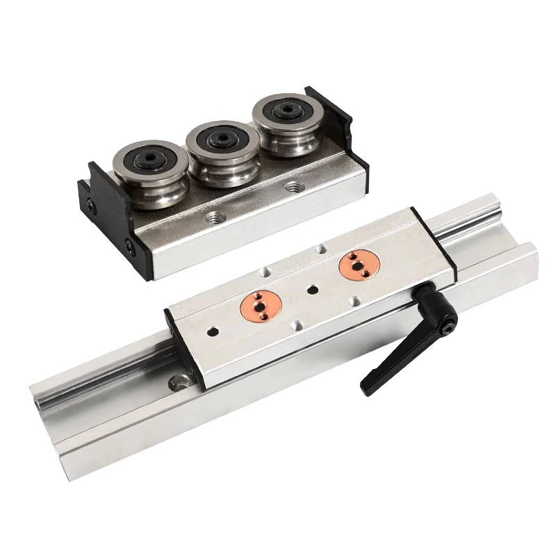 Dual-Axis Guide Rail Linear Rail 1/2PCS SGR10 100-1150mm+High Speed Guider Locking Slider SGB10-3/4/5 Wheel+Lock