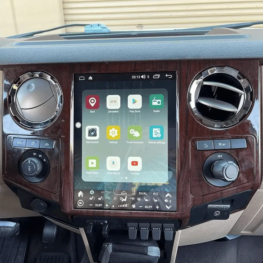 12.1 Inch Touch Screen Android Car Stereo Head Unit For Ford F250 F350 F450 2009‑2014 Wireless Carplay GPS Navigation