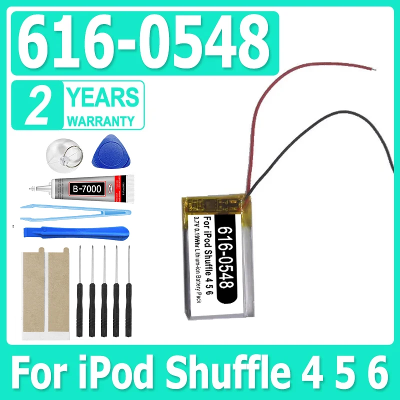 616-0548 Batería de repuesto 616-0150 para iPod Shuffle 4 4a 5a 6a generación 4 5 6 AE5386 + herramientas gratuitas
