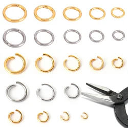 100-200 stücke Edelstahl Offene Biegeringe Split Ringe Anschlüsse Für Diy Schmuck Finden Herstellung Zubehör Großhandel Liefert