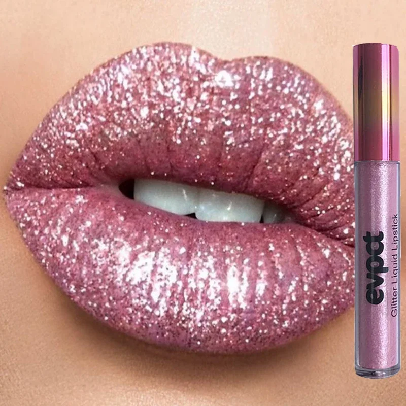 Wasserdicht Diamant Lip Gloss 13 Farbe Schimmer Glitter Matte Lippenstift Langlebige Nicht-stick Tasse Perle Samt Lipgloss Lip make-up