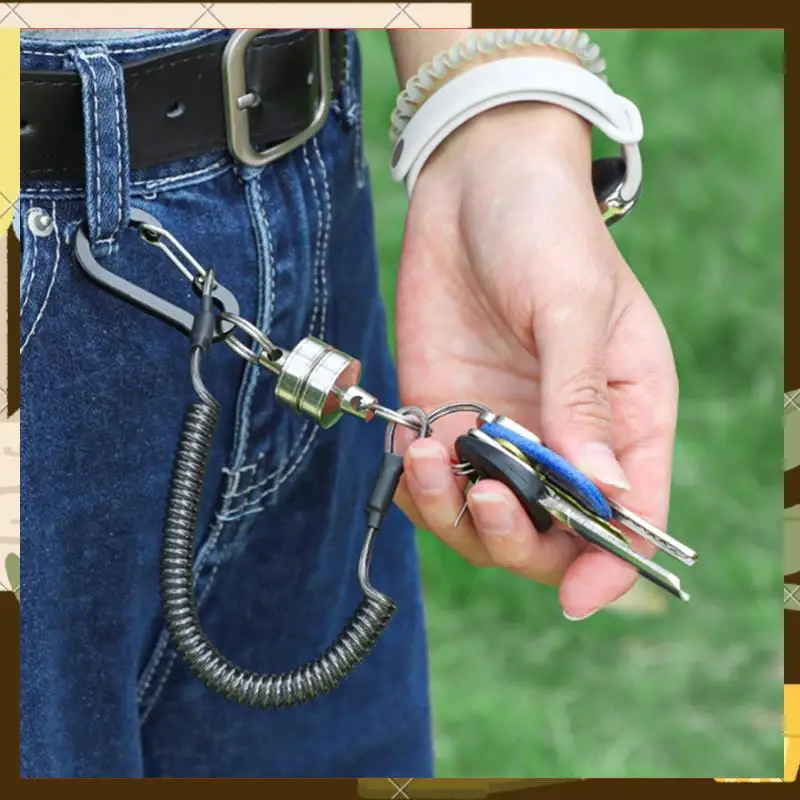 

Retractable Rope Buckle Magnetic Rope Buckle For Outdoor Fishing, Mountaineering-ABNJ