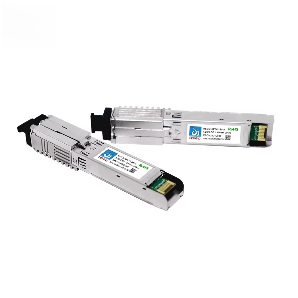 HSGQ XPON ONU stick SC/UPC 1.25G 2.5G 20KM SFP مع MAC من الداخل