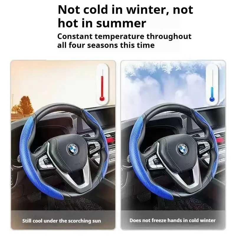 لبيجو 207 207CC 207SW غطاء عجلة قيادة السيارة 38 سنتيمتر المضادة للانزلاق الجلد المدبوغ غطاء عجلة القيادة اكسسوارات تزيين السيارات