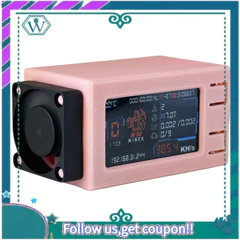 A75Q-BTC Solo Bitcoin Crypto Miner с крутым вентилятором Nmminer Nerdminer V2 Pro Max 390KH/S BTC Lottery Mining Unit Nerd Miner