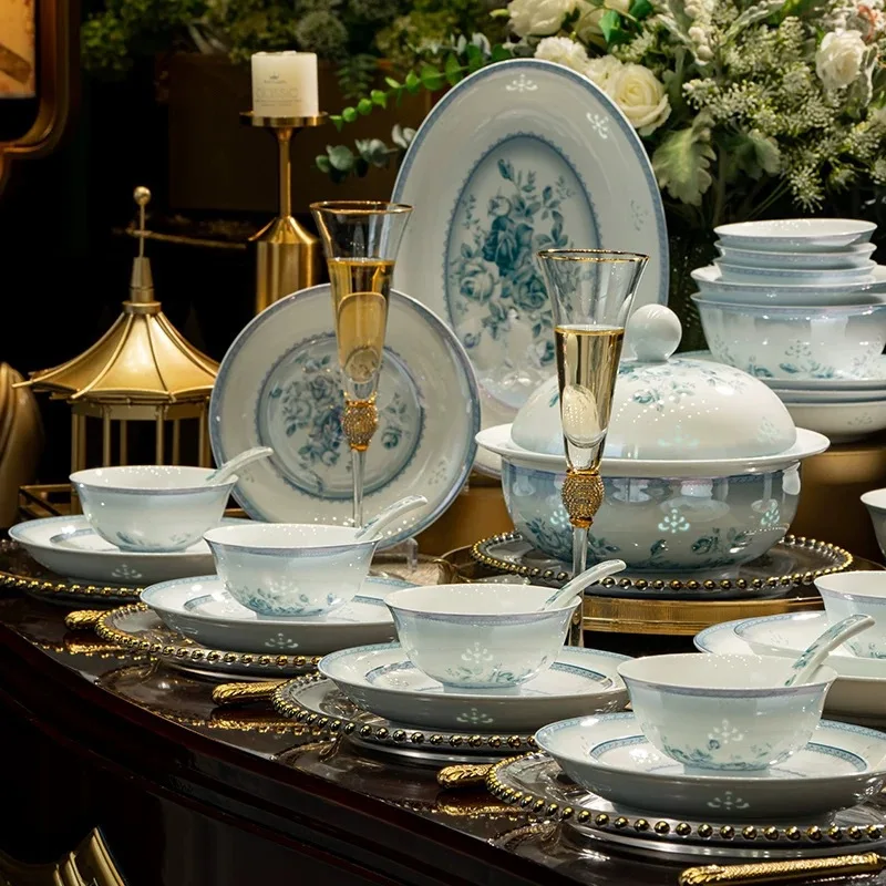 

New tableware underglaze color exquisite porcelain high sense