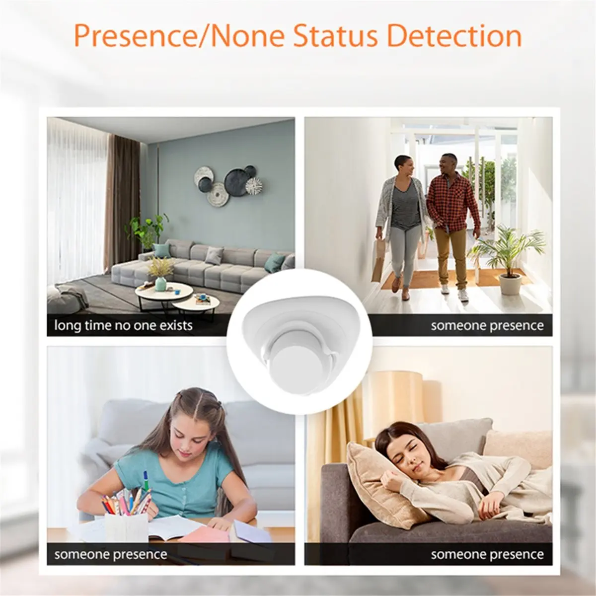 【AT48】 NEW For Tuya Zigbee Human Presence Sensor 24G MmWave Radar Detector PIR Motion Sensor Work with Smart Life APP 2mqtt Home