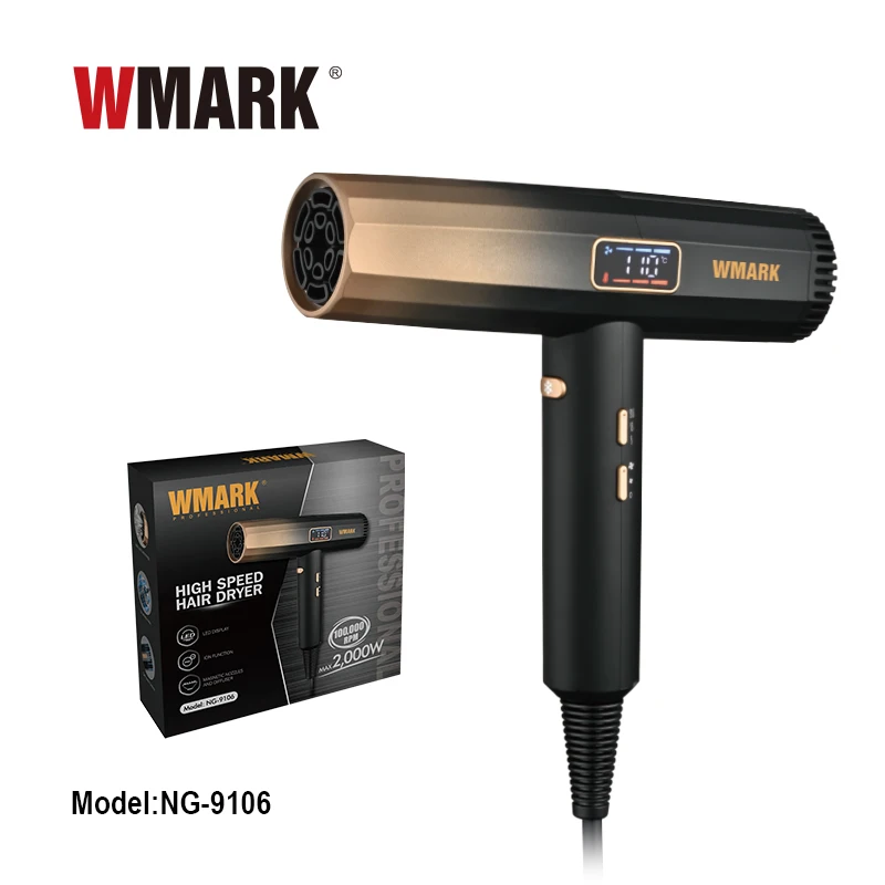 2024 WMARK Brushless motor hot/cold air hair dryer NG-9106 hair dryer quick-drying intelligent thermostatic hair dryer