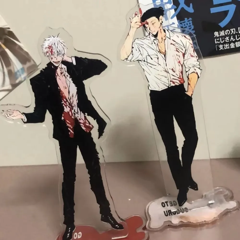 Jujutsu Kaisen Acrylic Stand Figure Satoru Gojo Geto Suguru Anime Peripheral Cute Delicate Dormitory Acrylic Desktop Ornament