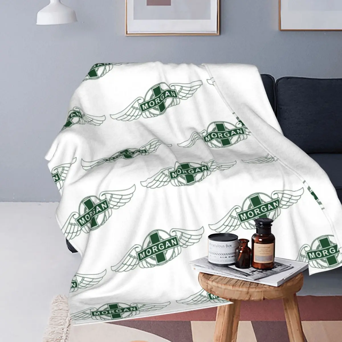 Morgan Motor Car Company Blanket Soft Warm Flannel Throw Blanket Bedding for Bed Travel Home Couch