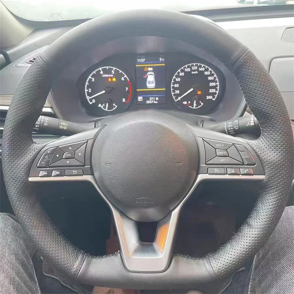 

Customization Car Steering Wheel Cover Genuine Leather Steering Wheel Braid Auto Interior Accessories For Nissan X-Trail 2017