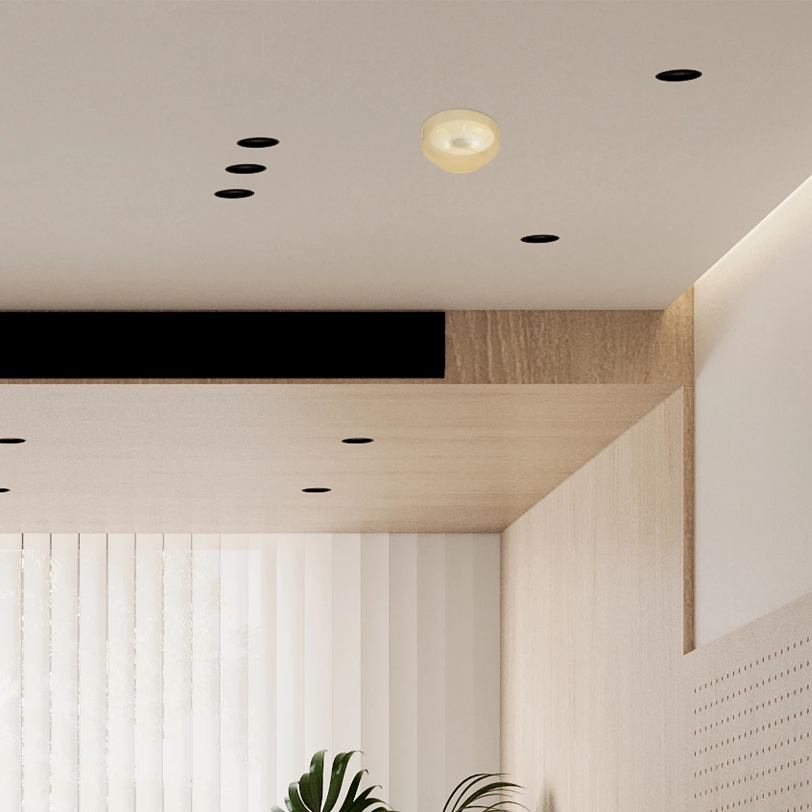 Guard Smoke Detector Dust Cover Radiation Alarm Hole Plate Paint Light Brown Plastic Decorative