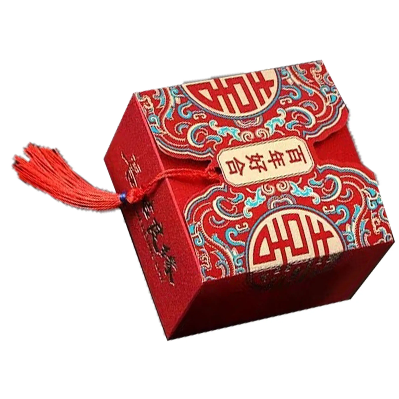 Chinese Xi Candy Box Rugged Fine Workmanship Traditional Design Candy Gift Boxes Versatile Handheld Design  for Wedding
