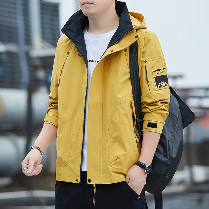 

Motorcycle Military Clothing Waterproof Male Hooded Jacket Camping Outdoor Hiking Men's Coat Windbreaker Cargo Jackets For Men