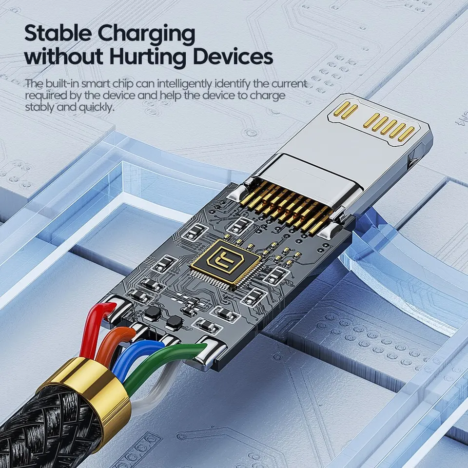 Cable Toocki PD 27W USB C a iP para iPhone 14 13 12 11 Pro XS, Tipo C a Lightning, cable de datos, carga rápida 2