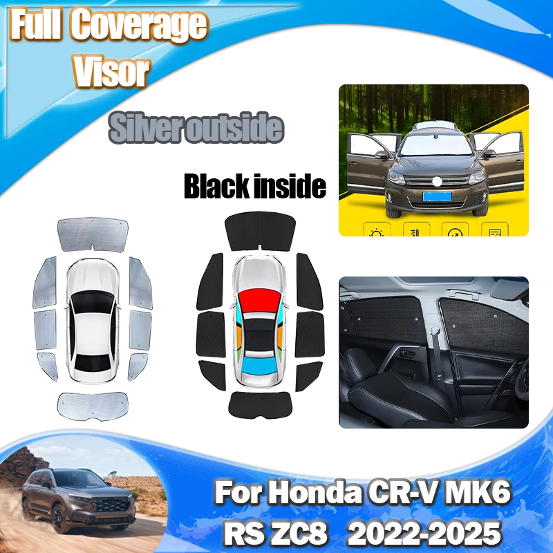 

Car Sun Sunshades For Honda CR-V MK6 RS ZC8 e:PHEV e:FCEV 2022-2025 Honda Breeze Visor Protection Anti-UV Shade Auto Accessories