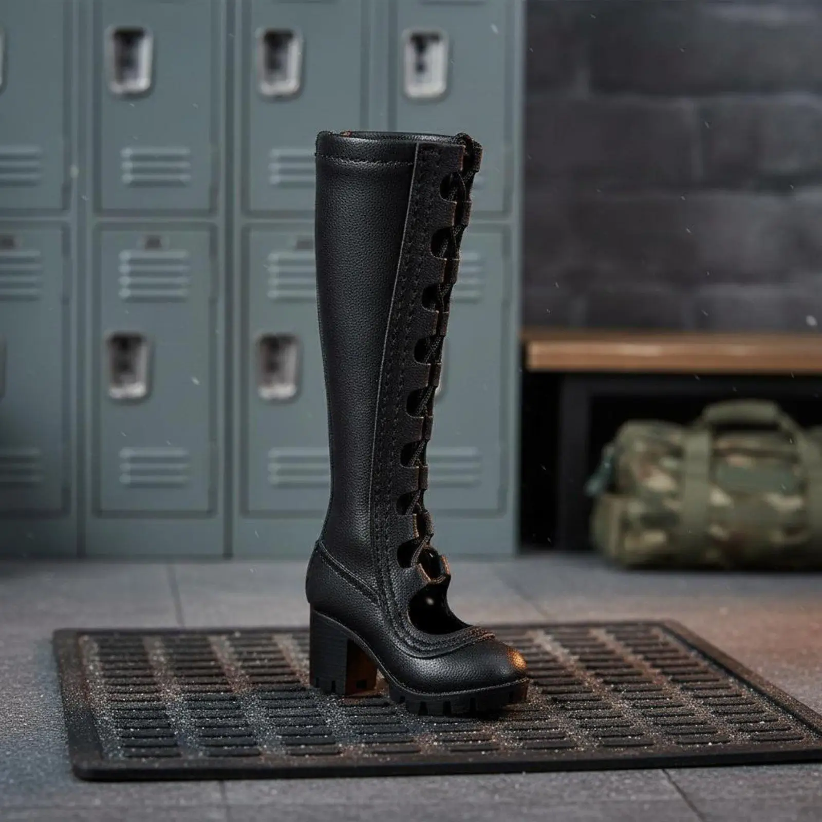 Gothic Style Doll Boots Women’s Knee High Fashion Leather Long Boots for 1/6 Scale Collector Action Figure Accessory