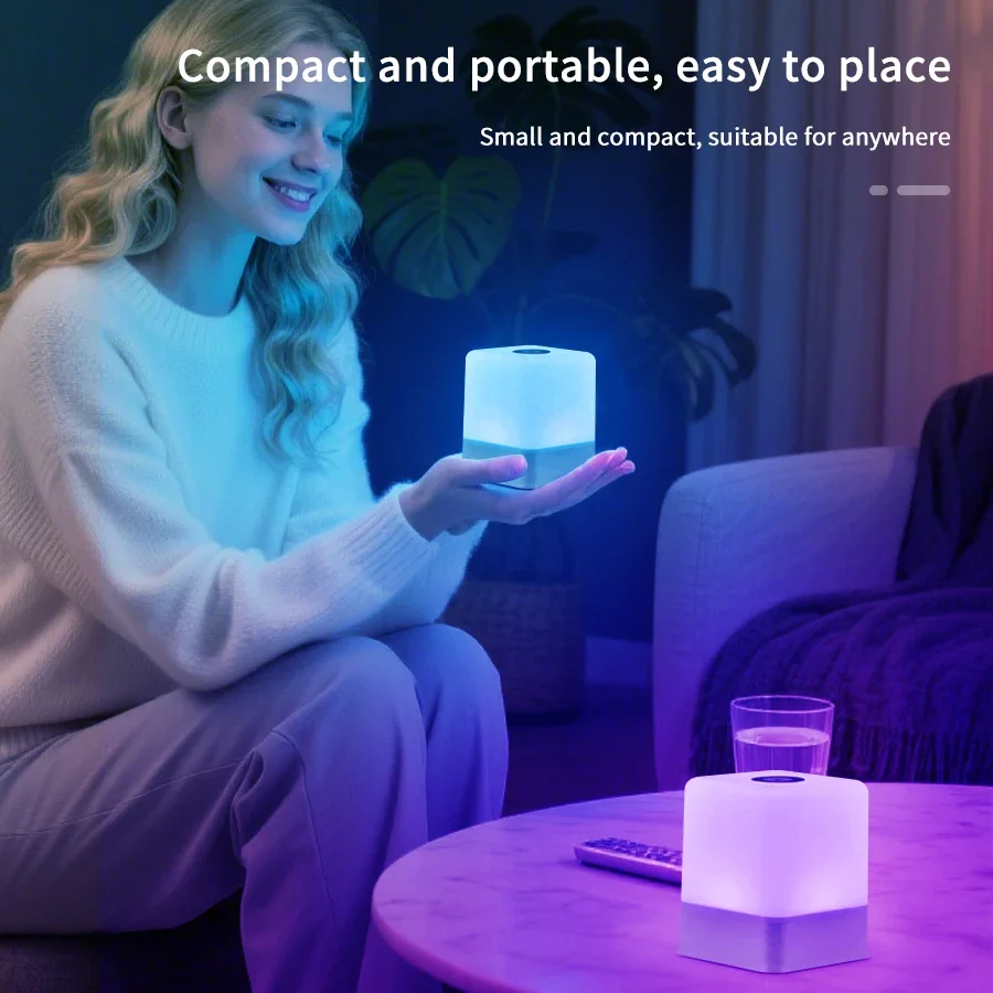 LED Touch Nachtlicht USB Schreibtischlampe wiederaufladbar Fernbedienung Dimmen 3/16 Farben Nachttischlampe für Schlafzimmerdekoration und Heimdekoration