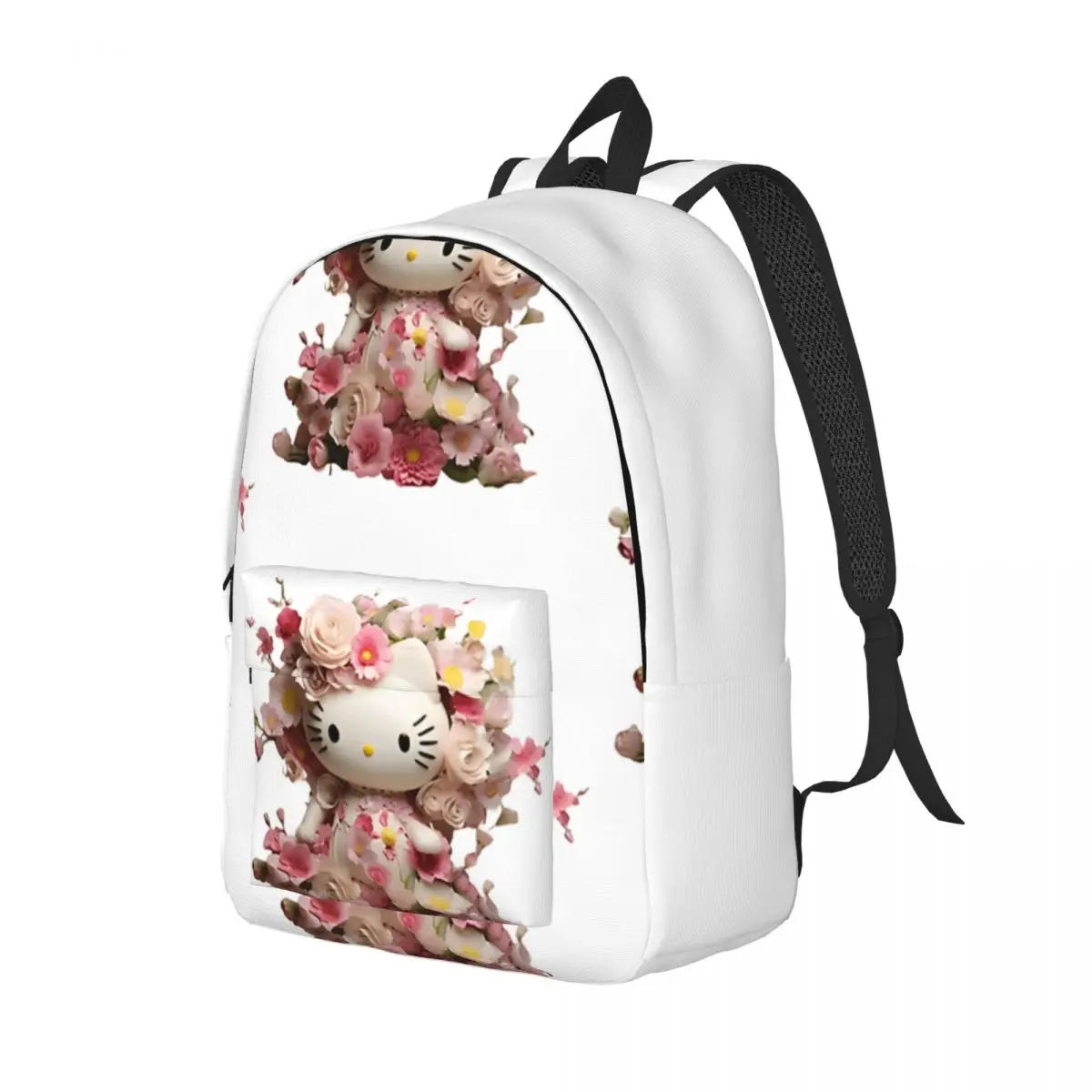 Campus Hello, gatito, flores, gran capacidad, Kawaii Sanrio Book Pack, personal de oficina, Bookbag, cumpleaños