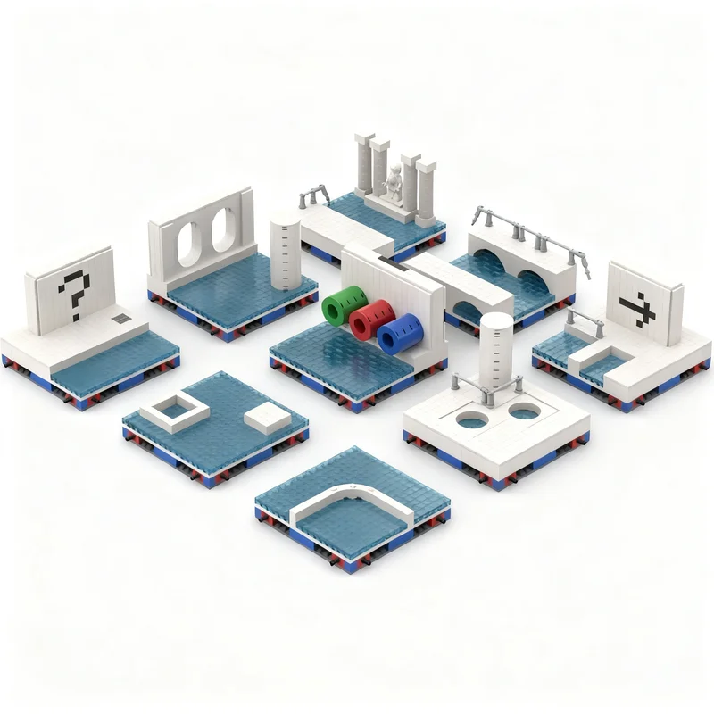 4099pcs MOC Modular Buildings Backrooms Modular System Volume 2 The Pool Rooms Model Building Blocks Christmas Gifts Toy DIY