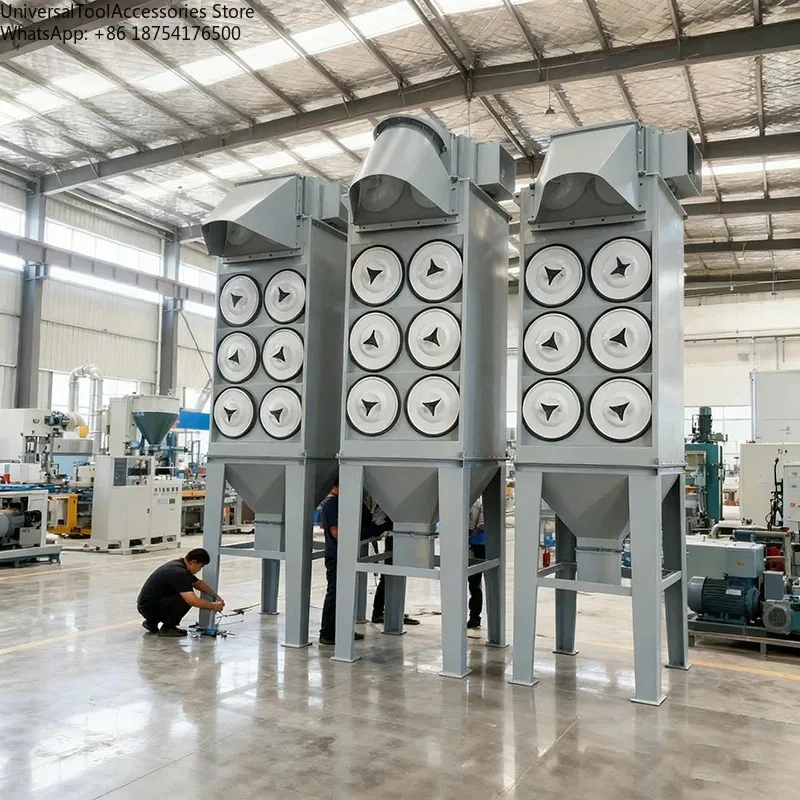 High Efficiency Reverse Pulse Jet Cartridge Dust Collector for Sandblasting Workshop Metalworking Automated Cleaning