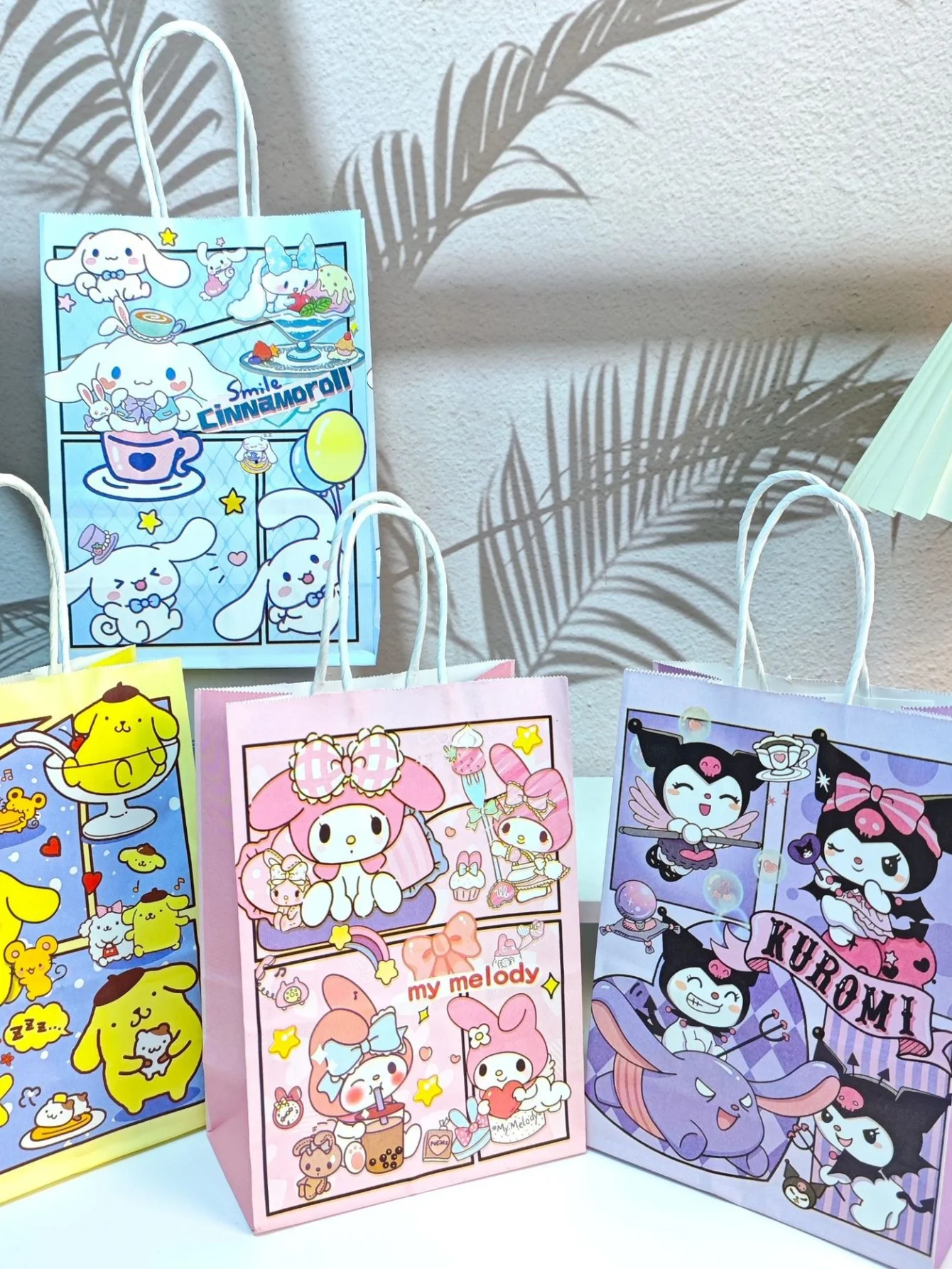 3 ชิ้น Sanrio Kuromi melody ของขวัญวันเกิดถุงโปรดปรานกระเป๋า Goody กระเป๋า Sanrio Birthday Party อุปกรณ์ตกแต่ง