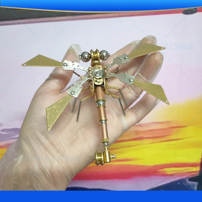 Steampunk Mechanical Insect Dragonfly Model Handmade Crafts Creative Ornaments Personalized Gifts
