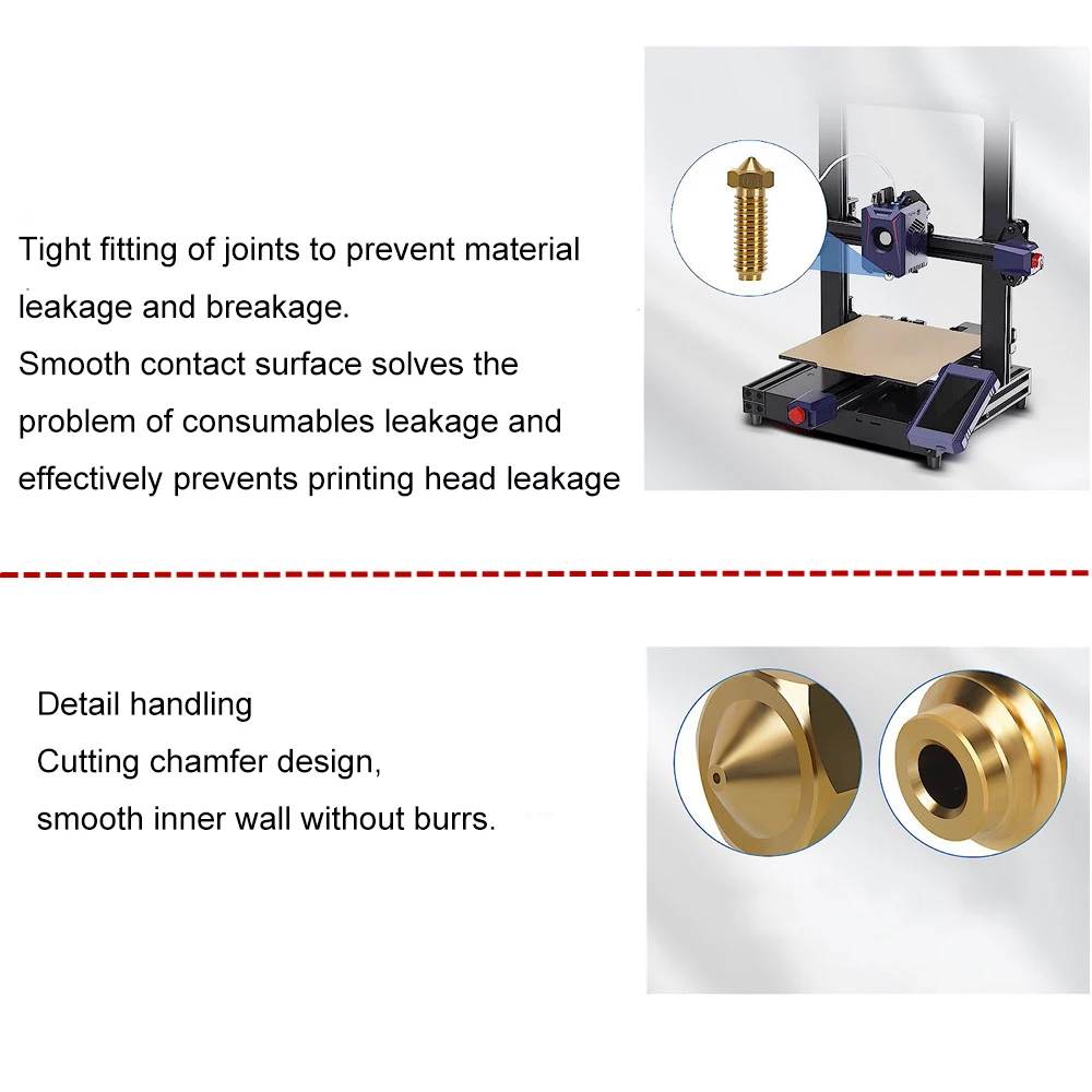 For Anycubic Kobra 2 Kobra 2 Neo/Pro/Plus/Max Nozzle Brass 3D Printer Accessories Nozzles 0.2/0.4/0.6mm for Anycubic Kobra 2 Pro