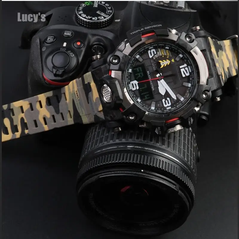 For Casio Waterproof Sweat-proof Resin Rubber Watch Strap G-SHOCK Big Mud King First Second Generation GwG20001000 Watch Bnad