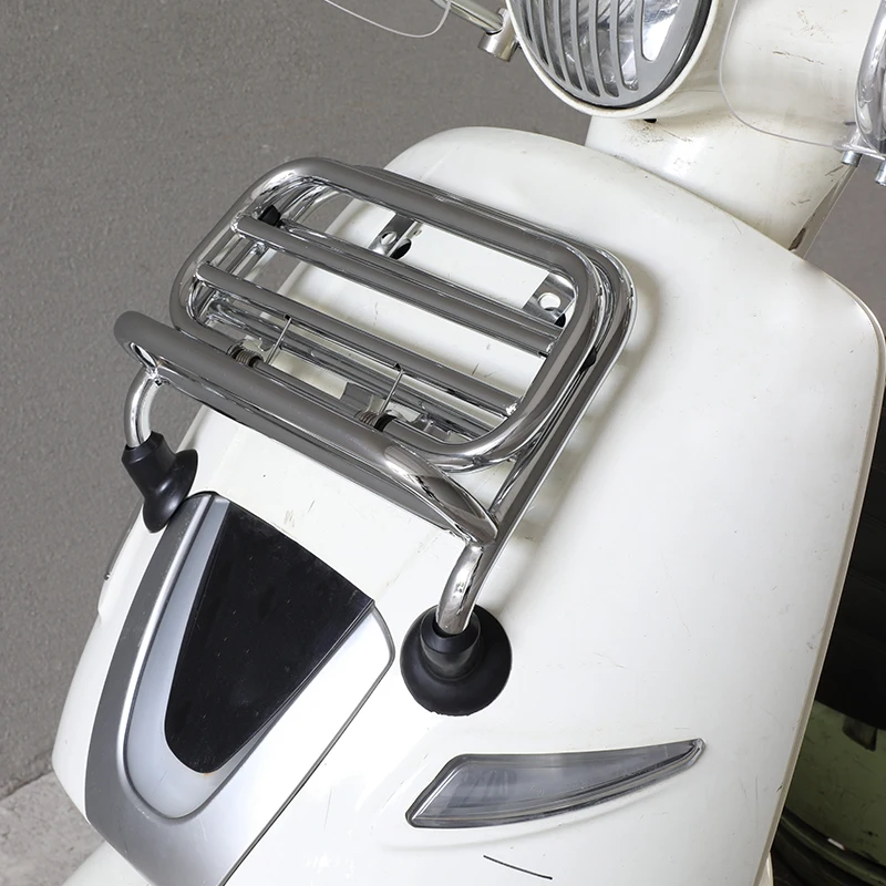 Hot sellingon Sale Stainless Steel Front Carrier Rack for Django Model Motorcycle Black Silver Accessories Wear-Resistant and St