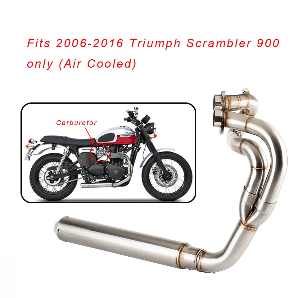 Motorcycle exhaust full system For Triumph Scrambler 900 only (Air Cooled) 2006-2016 scrambler 900 exhaust muffler