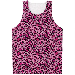 Popular 3D Print Leopard Tank Top For Men Summer Casual Sleeveless T Shirt Animal Skin Graphic Sports Tops Gym Muscle Vest