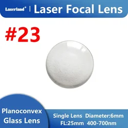 Lente de vidrio de colimación de haz plano convexo, 6mm, 532nm, verde, 650nm, láser rojo LD, 20 Uds.