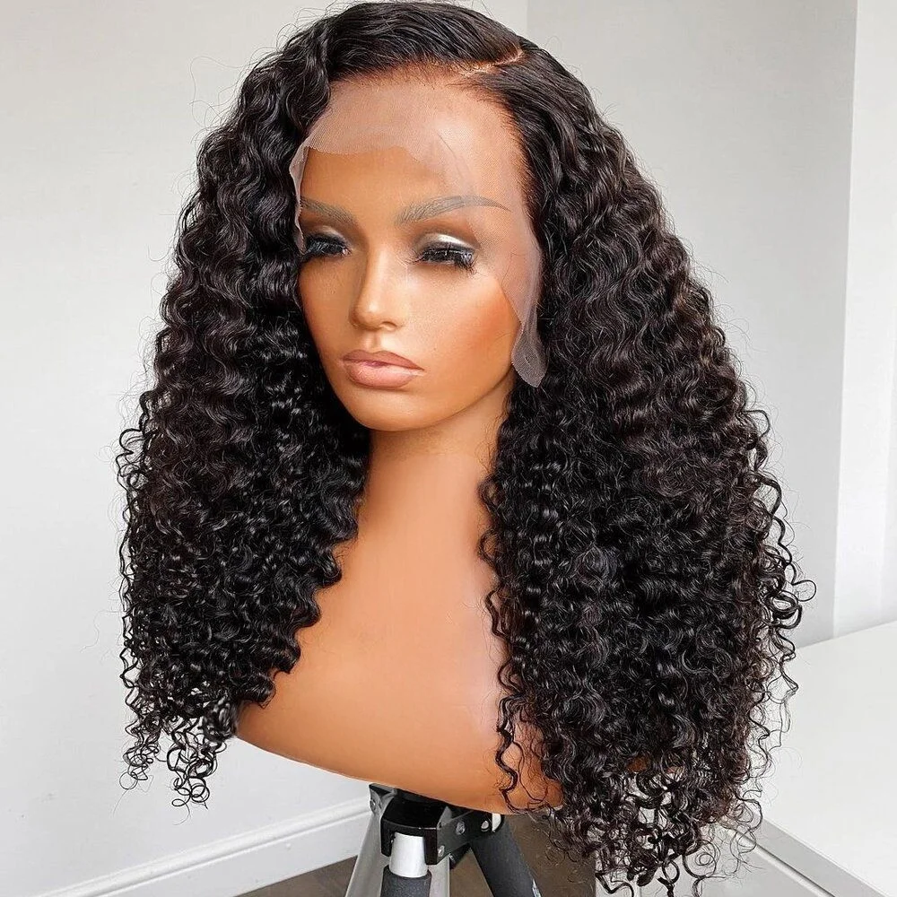 Deep Curly Wigs Transparent Lace Wig 13x6 Human Hair Deep Wave Fronal Wig Pre Plucked 13X4 Lace Front Wig Human Hair For Women