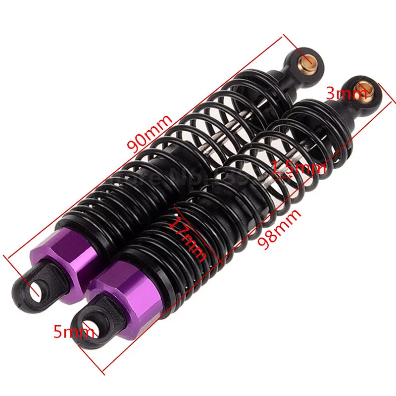 2 Pieces RC 06002 HSP RedCat Himoto Racing Shock Absorber For R/C 1/10 Model Car Spare Parts