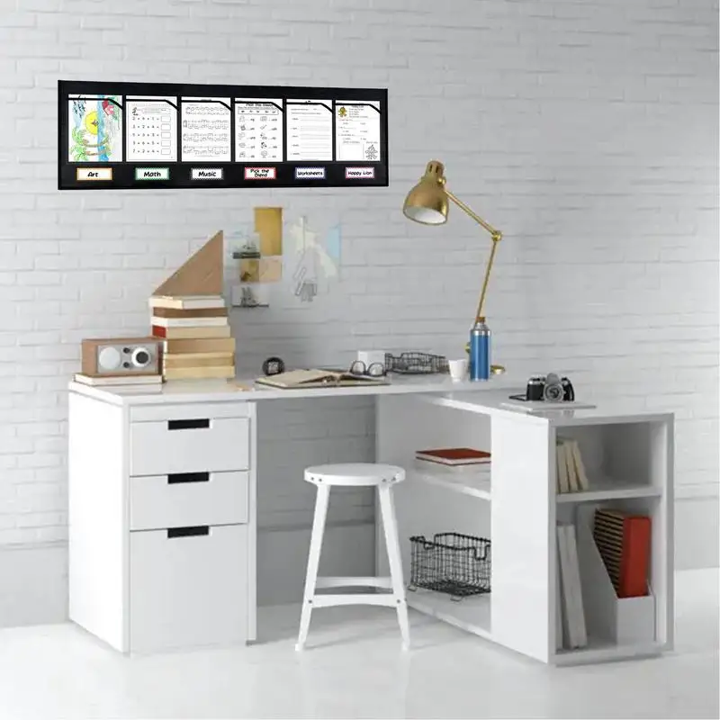 Wall Storage File Organizer 6 Label Grouping Hanging File Organizer For Wall Multipurpose Classroom Organizer For Papers Cards