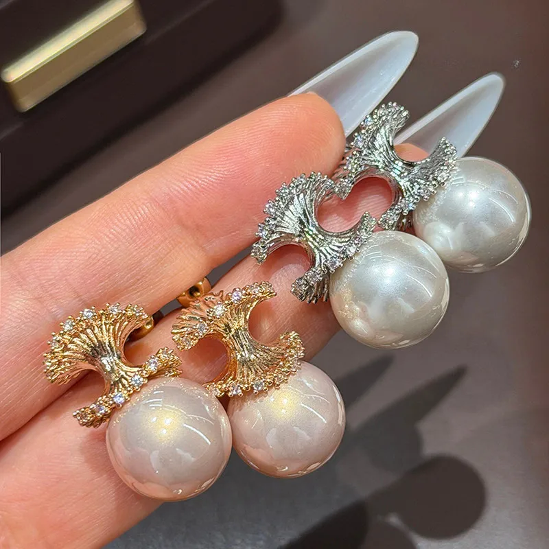 Elegant Light Luxury Flower Zircon Fashion Fringed Earrings
